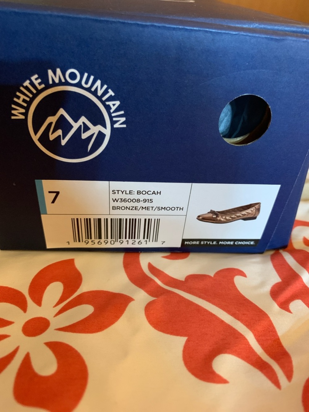 White Mountain Metallic Bronze Quilted Ballet Flats with Bow Accent - Picture 7 of 7